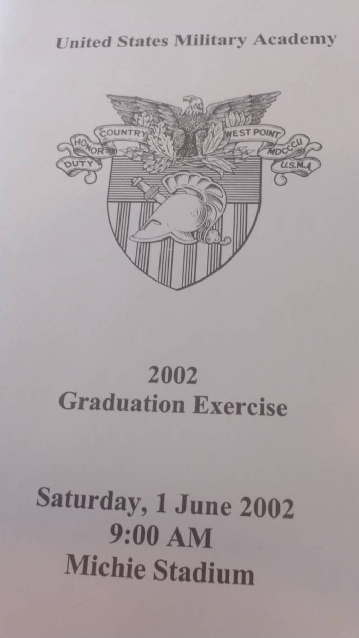 This West Point graduation program marks when President Bush spoke for the first time in public about pre-emptive strike. Today I wonder how many of the graduates seated in front of my camera died in Afghanistan and Iraq.