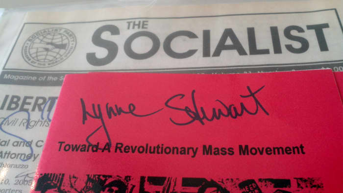 Materials I gathered at Judson Memorial Church at an event condemning the indictment of now imprisoned human rights lawyer Lynne Stewart (July 11, 2005).