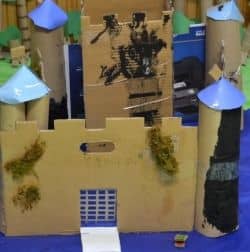 Castle model made from cardboard boxes. Photo taken by https://www.facebook.com/MichelleHarrisonPhotography who participates in our class