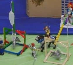 Trebuchet and ballista models - Photo taken by Michelle Harrison Photography, who participates in our class