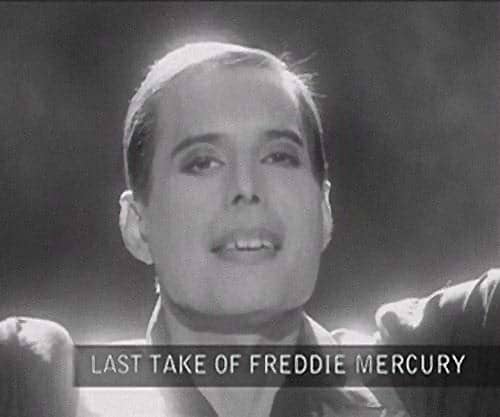 The last public shot of Freddy Mercury, taking during the filming of "These are the Days of Our Lives in May of 1991, less then six months before his death.