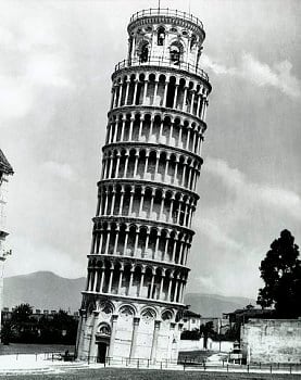 Fig. 4. Leaning Tower of Pisa, where Galileo Galilei (1564-1642), an Italian physicist, mathematician and astronomer performed experiments. Galilei made a great contribution to understanding of the free fall and motion in general.