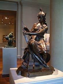 Statue of Amazon preparing for the battle (Pierre-Eugene-Emile Hebert, 1860), National Gallery of Art Washington, DC.