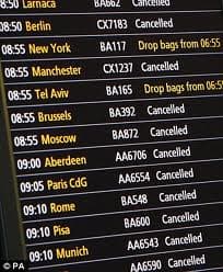 Ireland's airports reopen after ash clouds from Iceland's Volcano Eruption causes air traffic disruption around the globe.