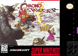 This is the NTSC U/C front cover art of Chrono Trigger for the Super Nintendo, developed and published by Square Enix and with characters designed by Akira Toriyama.