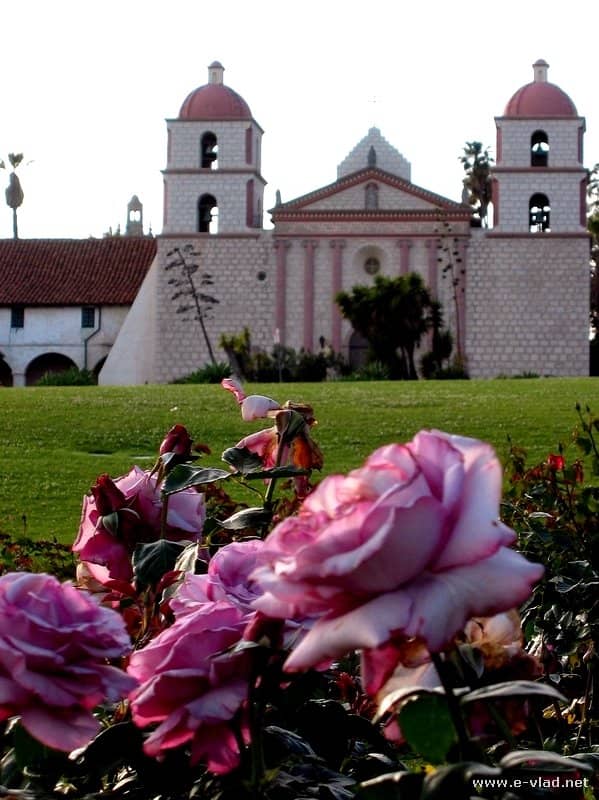 With unique, twin campanarios, Mission Santa Barabara was built by Chumash Indians, and the Franciscans still minister here to Indian tribes-people.