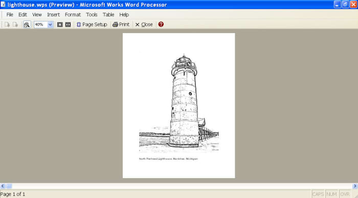 Preview your document before saving to make sure the image and text are properly centered on the page, both horizontally and vertically.