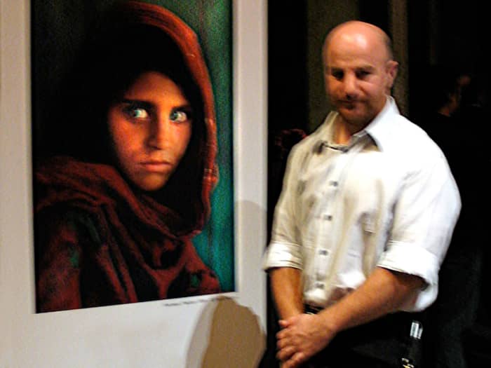 Steve McCurry's seminar at the National Gallery of Victoria with his photo of the 'Afghan Girl' (Sharbat Gula)