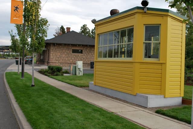 Replica of a railroad scale outside the Oregon Trunk Railroad Depot in Bend, Oregon (c) Stephanie Hicks