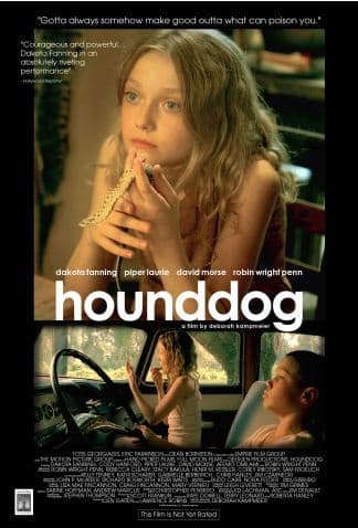 The film Hounddog is the story of a twelve-year-old rape victim, played by a twelve-year-old actress -- to much controversy. Dakota Fanning pulls off a magnificent performance. I saw this film and found nothing pornographic at all.
