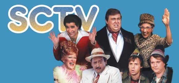 Eugene Levy, John Candy, Andrea Martin, Catherine O'Hara, Joe Flaherty, Rick Moranis and Dave Thomas were the cast of Canadian sketch comedy show SCTV
