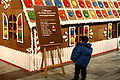 Full size gingerbread house at Stockholm Central Train Station.