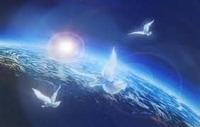 Let us just imagine that there are angels and souls in heaven above our beautiful blue planet earth and there are also birds and other living being.