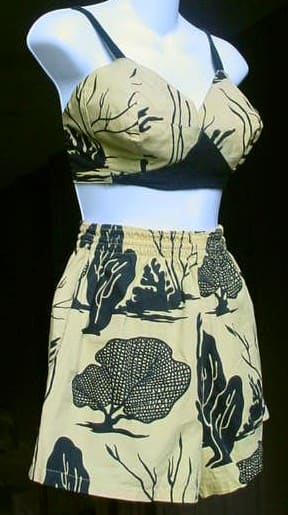 The first two piece was desinged by Carolyn Schnurer in 1931, but it wasn't until 1941, that the two-piece became acceptable.