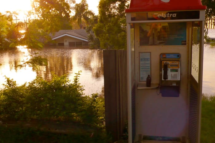 House flooded in the Ipswich suburb of Gailes during the 2010/2011 Queensland FLoods.