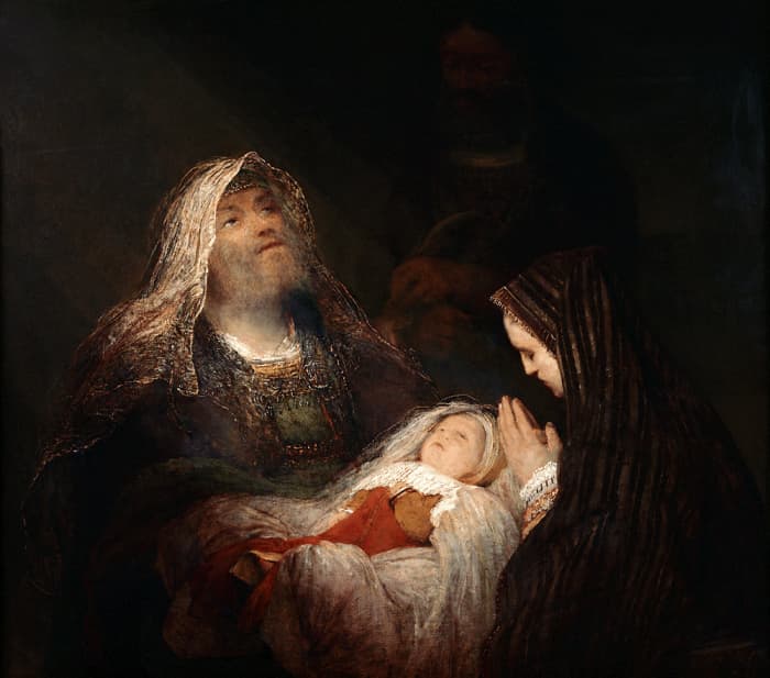 http://en.wikipedia.org/wiki/File:Aert_de_Gelder_-_Het_loflied_van_Simeon.jpg