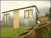 Many poor South Africans still live in Shacks, and these are the updated-type, but they are still shacks, made of corrugated iron