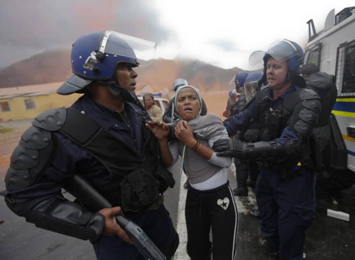 Human Rights violations by South African police officers under direct orders from the Premiere, Helen Zille