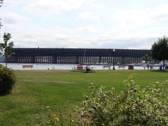 These are the ore docks where freighters load iron ore pellets and sail them down to Detroit.