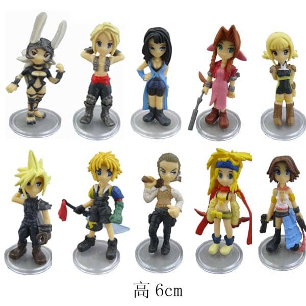 This photo shows up a lot on eBay listings and occasionally on Amazon. DO NOT BUY. The paint jobs are missing all kinds of details (Easiest to spot: Tidus' shoes should be yellow and black, not just black.)