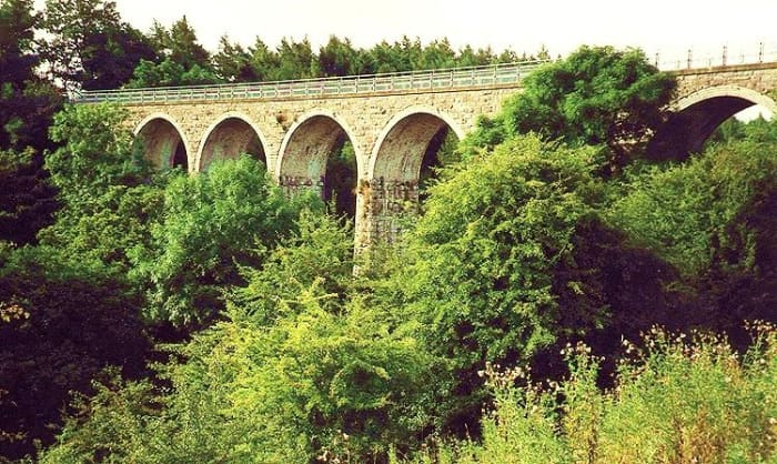 Romaldkirk viaduct on the Barnard Castle-Middleton branch line, closed in the mid-60's as a result of Dr Beeching's report on unprofitable lines