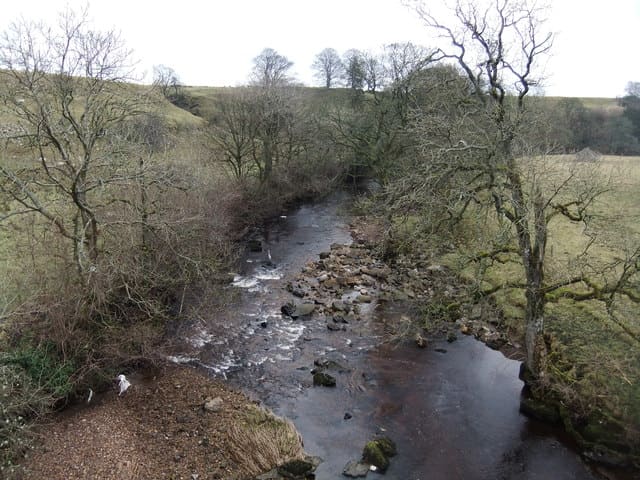 The River Greta is one of the Tees tributaries, this is the Greta from Rutherford Bridge
