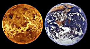 Size comparison of Venus and Earth, illustrating just how similar these two planets are in physical dimensions. Their mass and gravity are also comparable