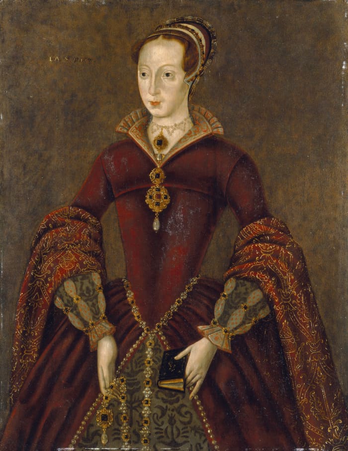 over sleeves are very full, undersleeves very opulant, and French Hood is back in fashion.