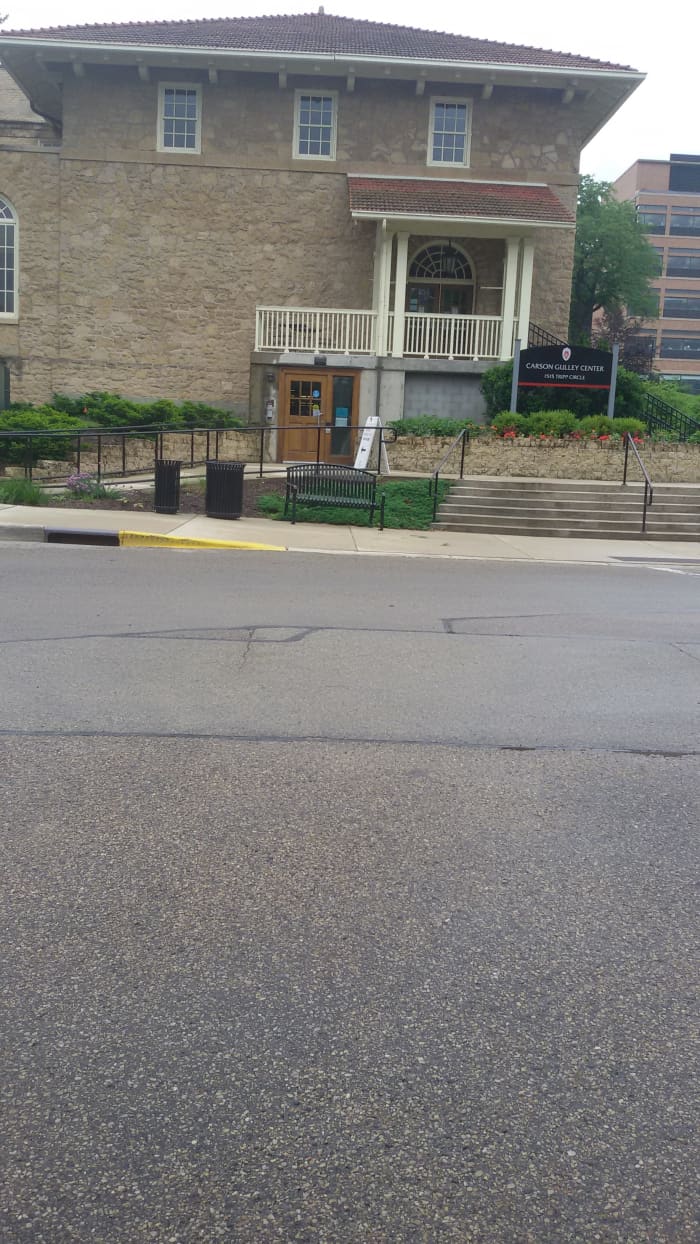 The dining hall was on the second floor. There was a snack bar on the first floor. Taken 6-12-19