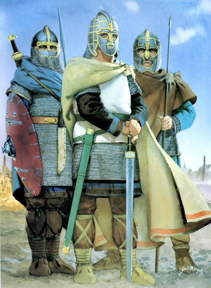 Early Anglian warriors - some of these northern European migrants might have been 'foederati' during the latter part of Roman occupation of Britain