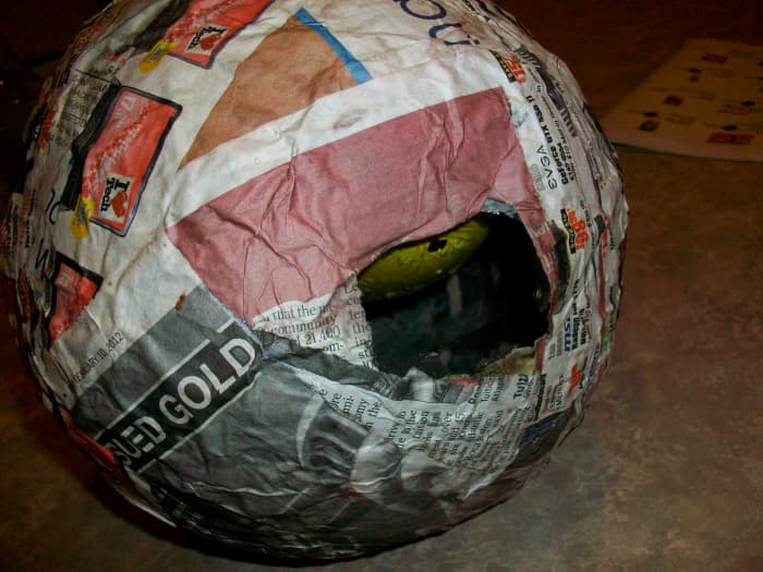 The balloon will shrivel up inside, leaving a cavity just begging to be filled with candy!