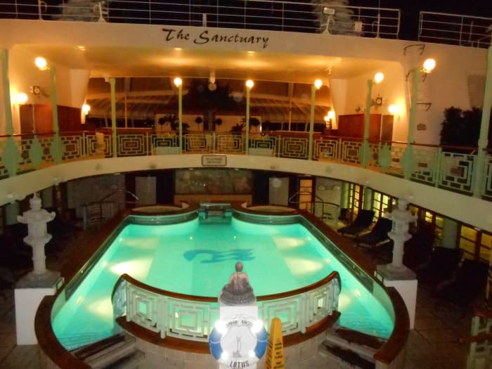 My favorite pool on a cruise ship was here on the Sapphire Princess. It was an adult only pool and was very quiet and peaceful.