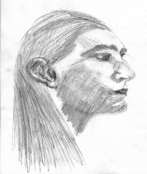 A sketch I made of my spirit guide the following morning after his first appearance to me