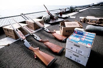 You may want to keep a shotgun in a secure location in case of a worst case emergency. But always practice firearm safety.