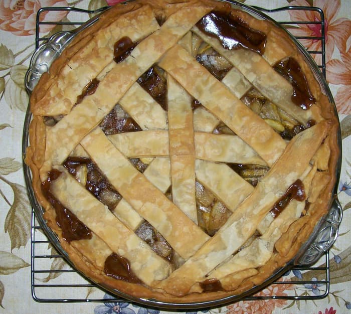 Well, the pie tasted awesome, but do not pay attention to my latticework. Please watch the video below on how to make a proper lattice topping.