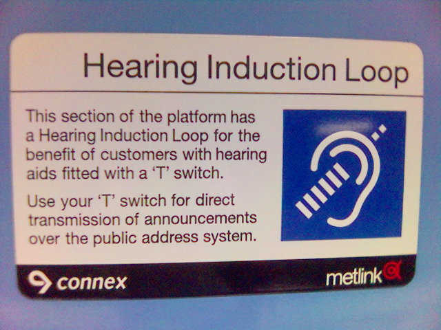 Induction loops are common in public locations - hearing aids must have the telecoil enabled to benefit from an induction loop system.