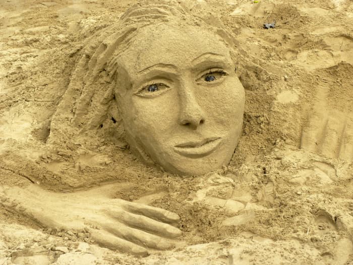 When you are at a beach, don't feel limited to making only sandcastles. You can make almost anything in the sand.