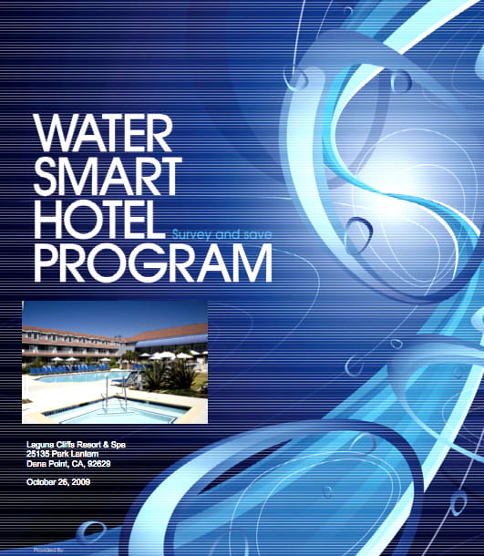 This cover page takes up a lot of operating space on a computer. Publisher allows for you to separate it from the main text body, so you can open the text portion quickly each time you work on it. (Designed by WaterWise Consulting, Inc.)
