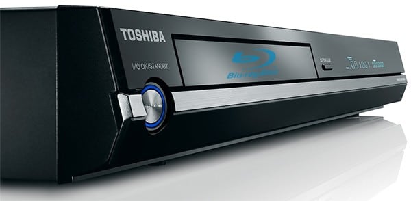 Some Toshiba Blu-ray players have USB ports on the front while others have it on the back.