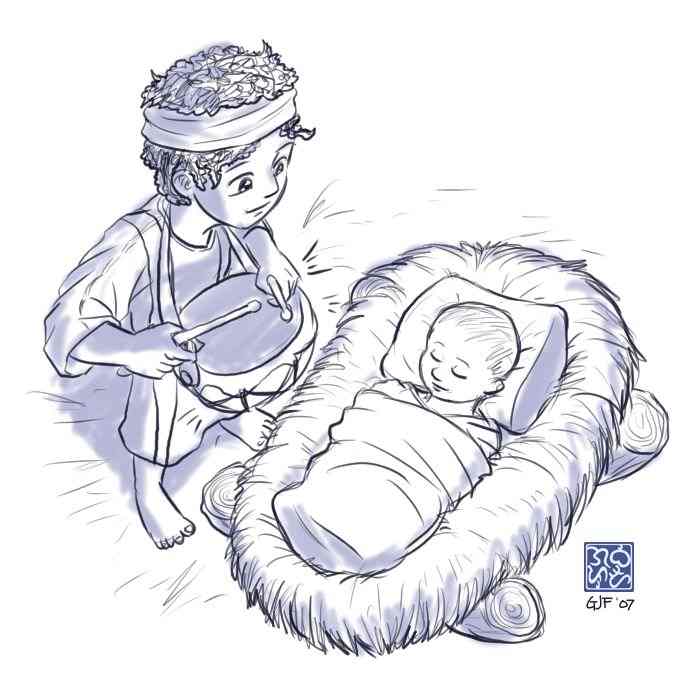 baby Jesus and Drummer Boy