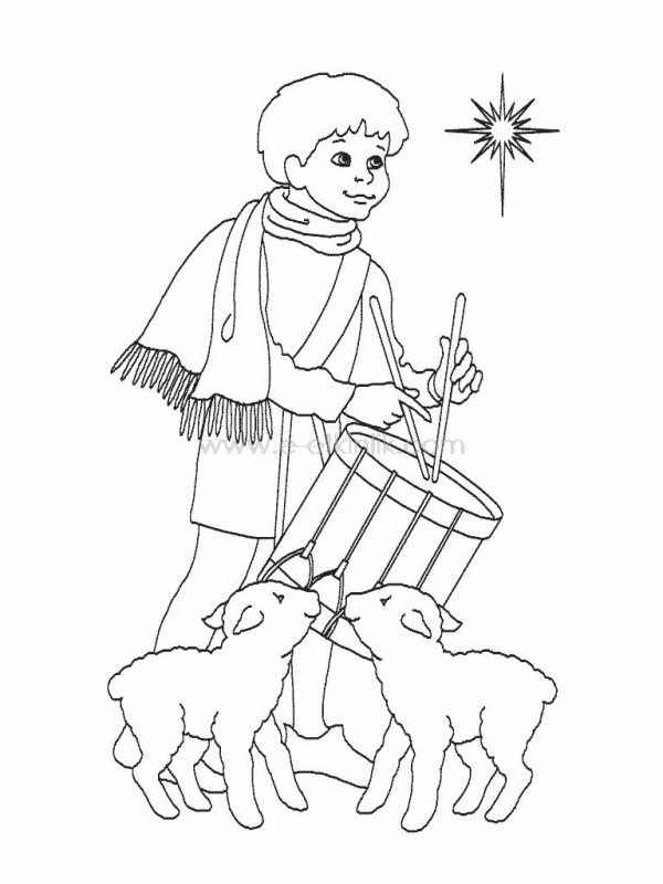 drummer boy and two lambs
