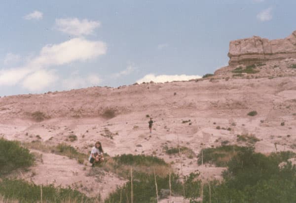 Sarah and Jason exploring Scott's Bluff as we traveled home along the Oregon Trail Route