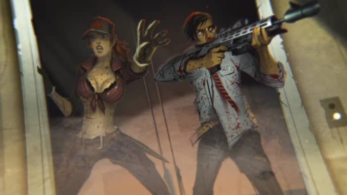 Screenshot from the opening scene to "Die Rise" on Call of Duty Black Ops 2.
