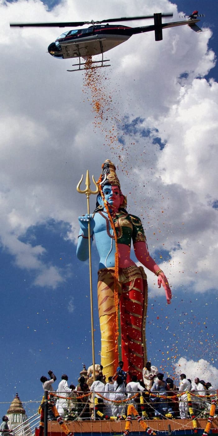 The World's Tallest Shiva-Shakti Statue, South Africa (Also called Ardha Nareeswara, half part of male and half part of female)