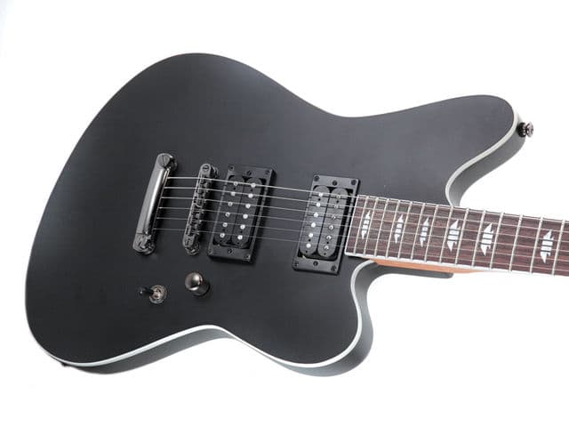 The SK-3 ST's offset body features 2 humbucking pickups, a 3-way pickup switch, and a single volume knob.