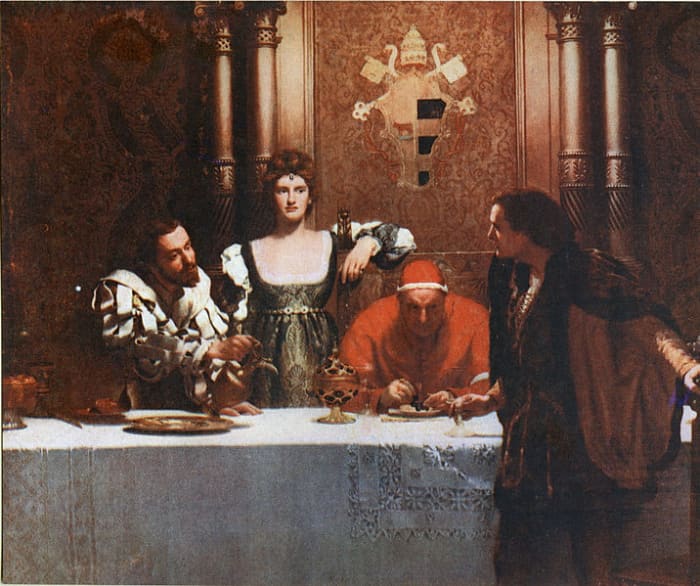 A Glass of Wine with Caesar Borgia, painted in 1893.