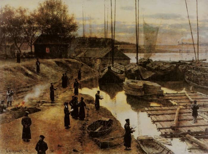 Tashlich (תשליך) ceremony in Poland on Rosh Hashanah, "casting sins into the depths of the sea." – Bible, Micah 7:19