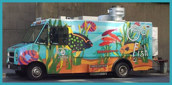 A successful seafood mobile diner truck!