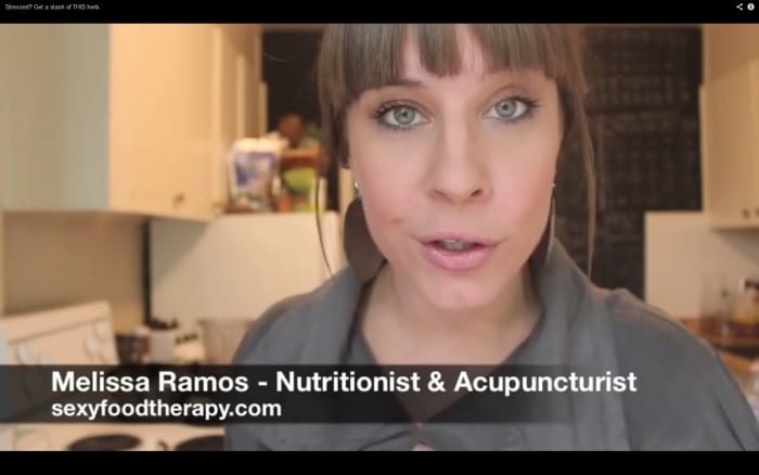 This is Melissa Ramos. She is a nutritionist and an acupuncturist and eats a 75% raw food diet.