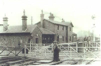 Nunthorpe Station 1887, twenty-three years after the North Eastern Railway absorbed the Stockton & Darlington Railway and its branches - platform level was raised in the later 19th Century according to requirements to ease alighting and boarding